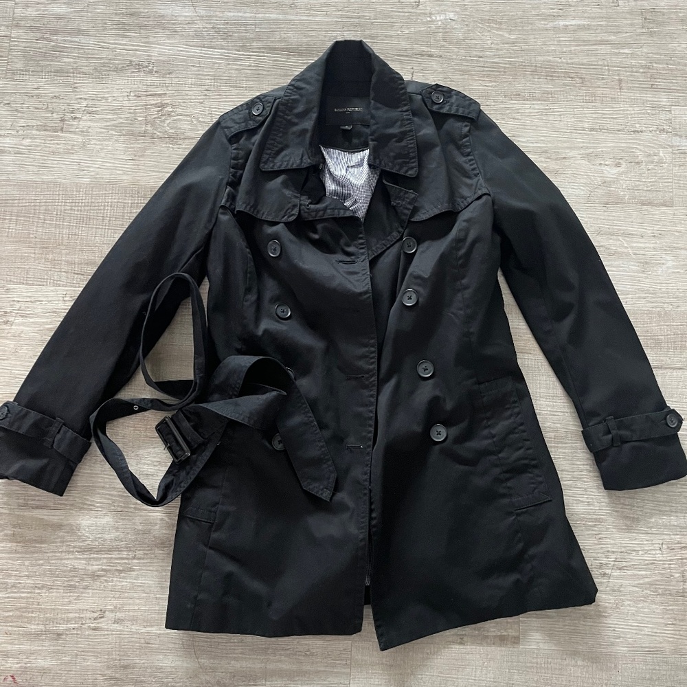Banana Republic black coat sz 2